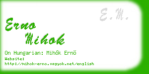 erno mihok business card